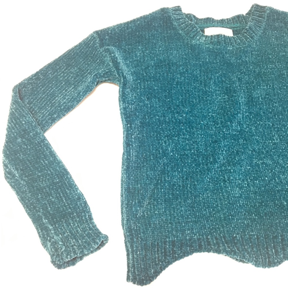 GB girls chenille teal sweater 🥀